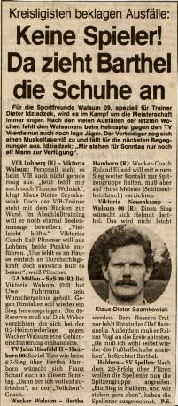 1990-Zeitung-Trainer Ralf Plincner-VFB Lohberg-Viktoria-