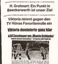 1973-Zeitung-Trainer Heinz Grohnert vor dem Spiel H&uuml;nxe-