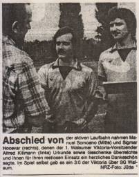 1985-Abschied von Manuel Somoano und Siegmar Hocewar-